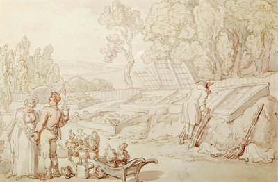 The Amorous Gardener by Thomas Rowlandson